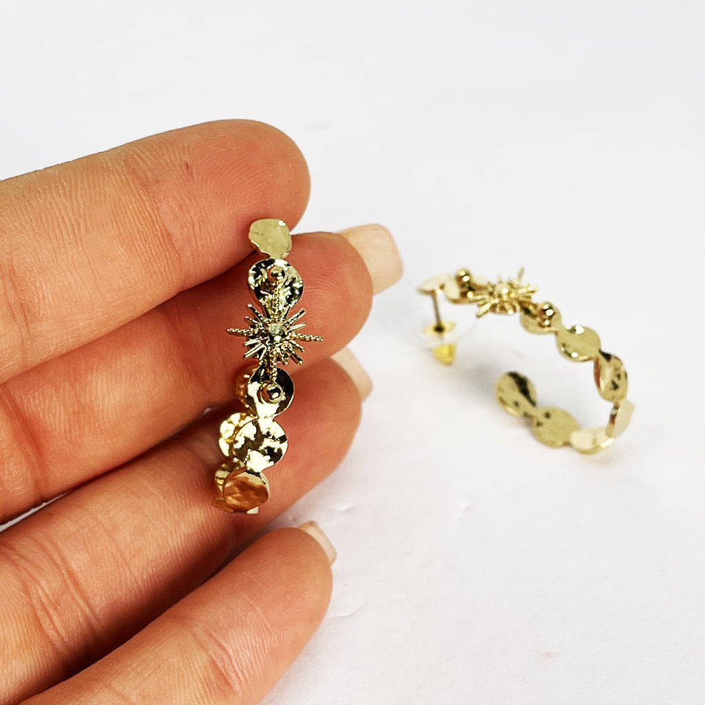 Boucles d'oreilles Cercles et Soleil