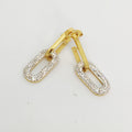 Boucles d'oreilles Chaîne Cristaux Luxe