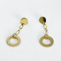 Boucles d'oreilles Chaîne Cercles Cristaux