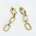Boucles d'oreilles Chaînes Rectangulaires Cristaux
