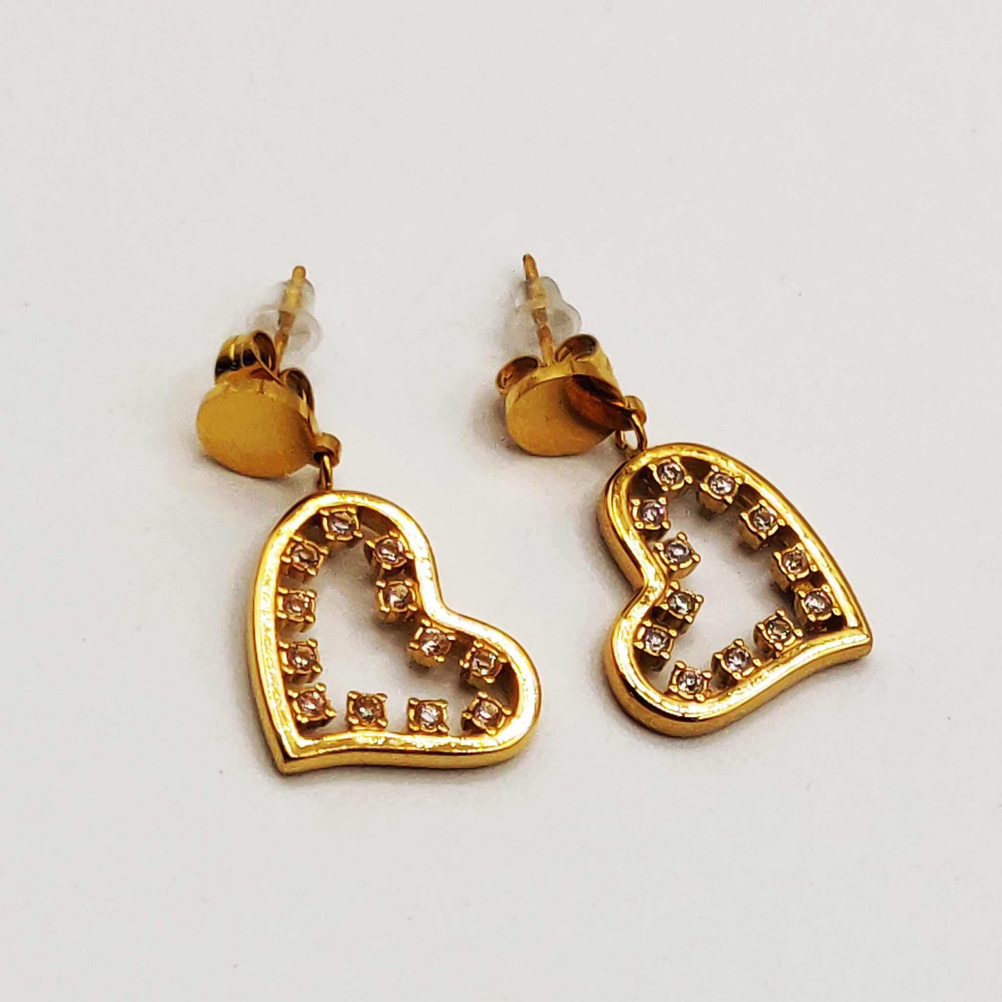 Boucles d'oreilles Coeur Tour Cristaux Luxe