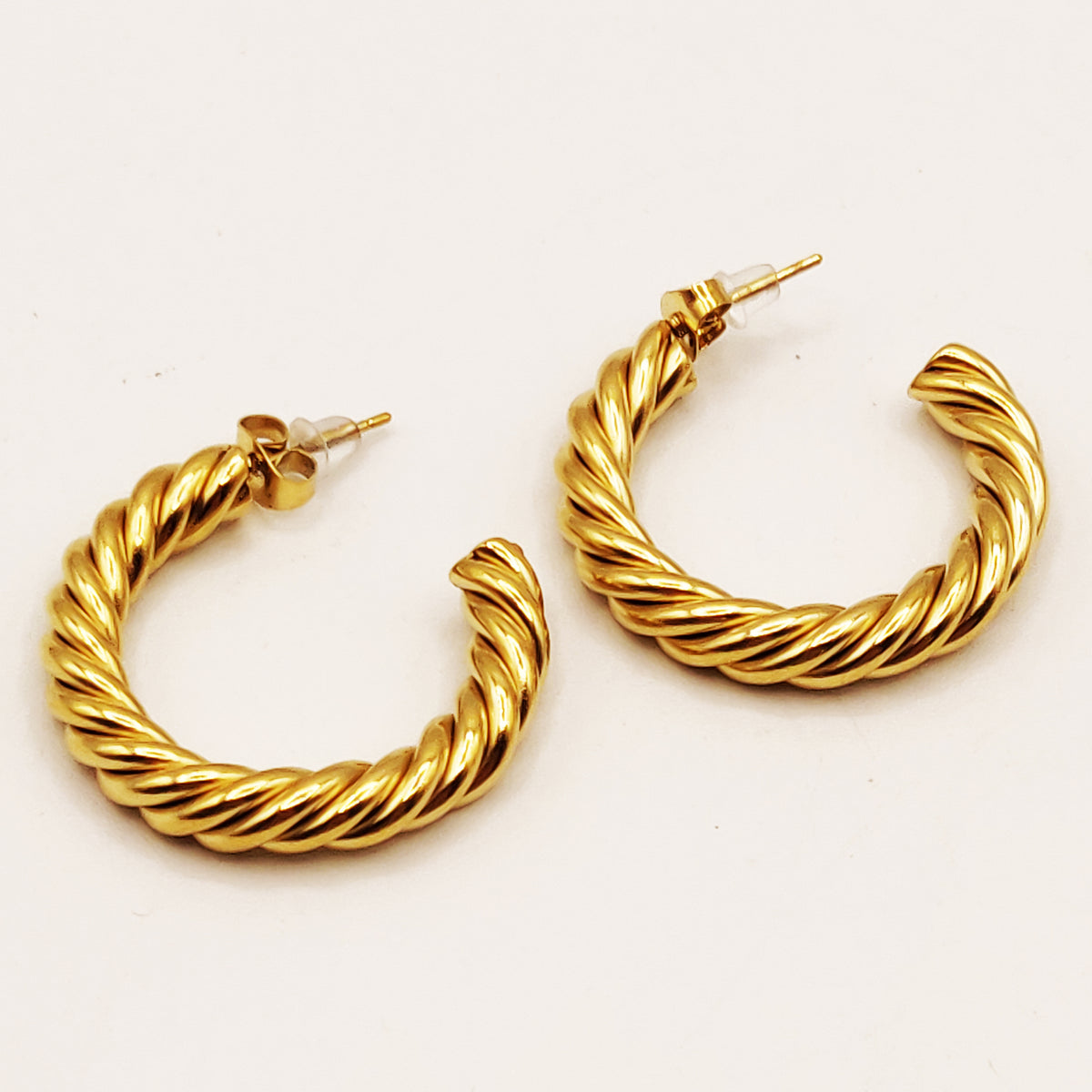 Boucles d'oreilles Créoles Torsadées