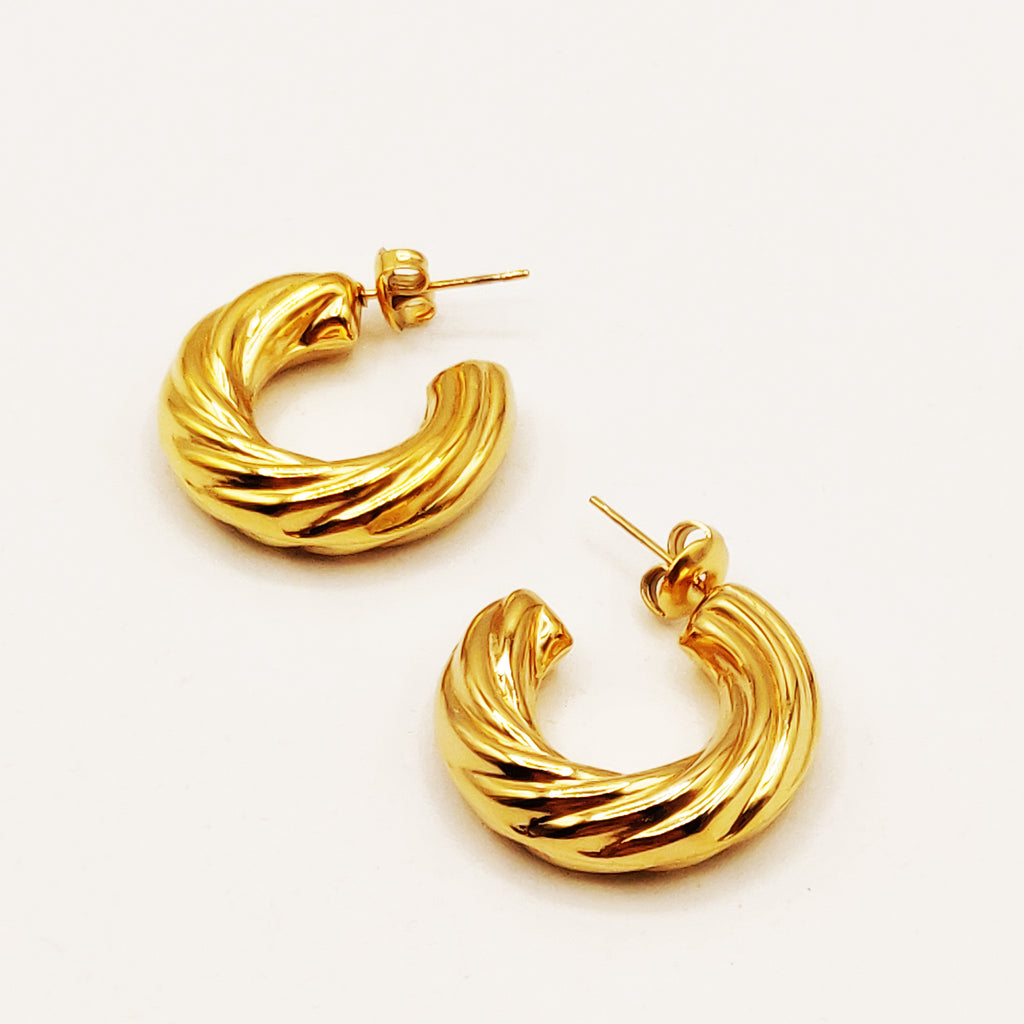 Boucles d'oreilles Créoles Torsades