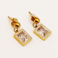 Boucles d'oreilles Cristal Carré Luxe