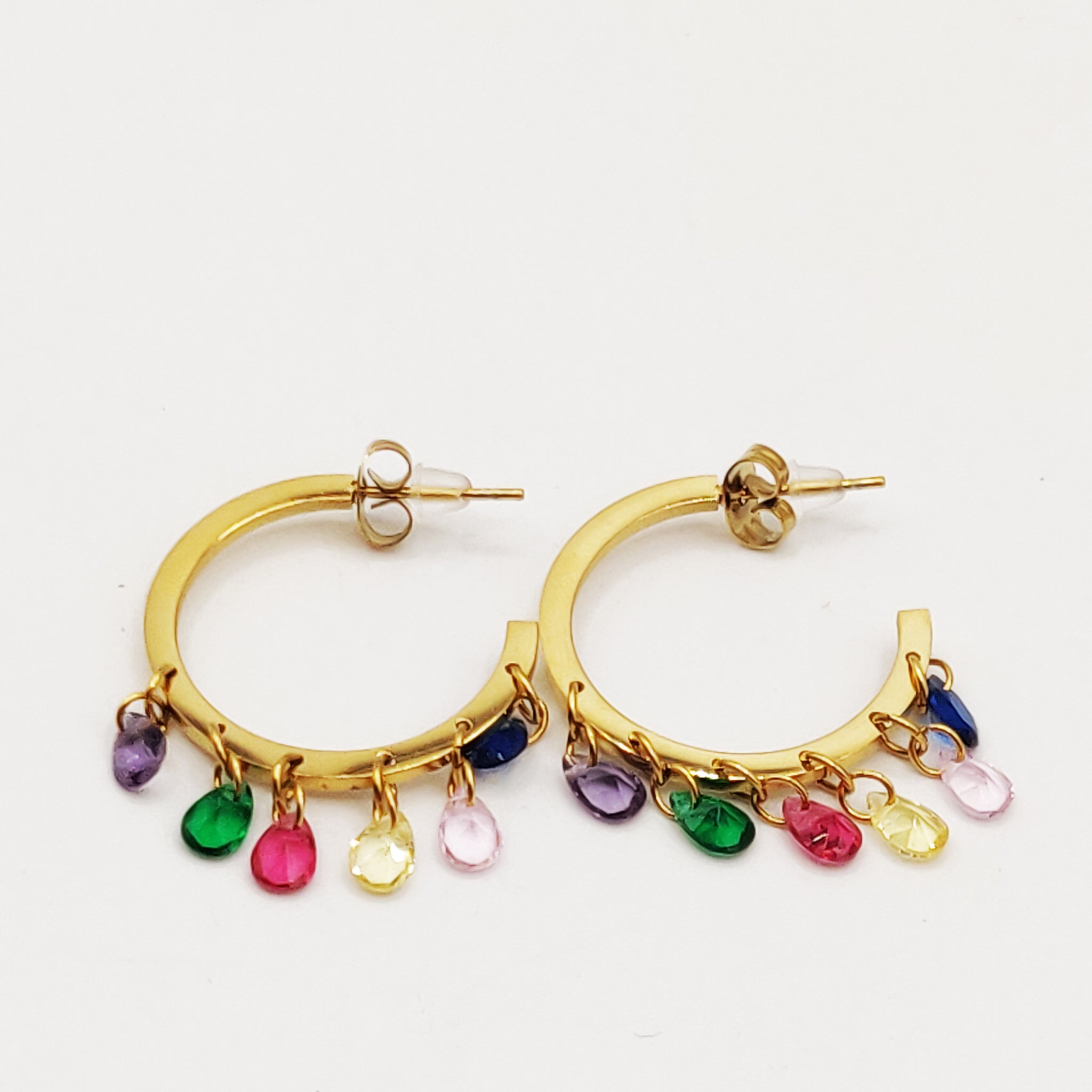Boucles d'oreilles Cristaux Multicolores