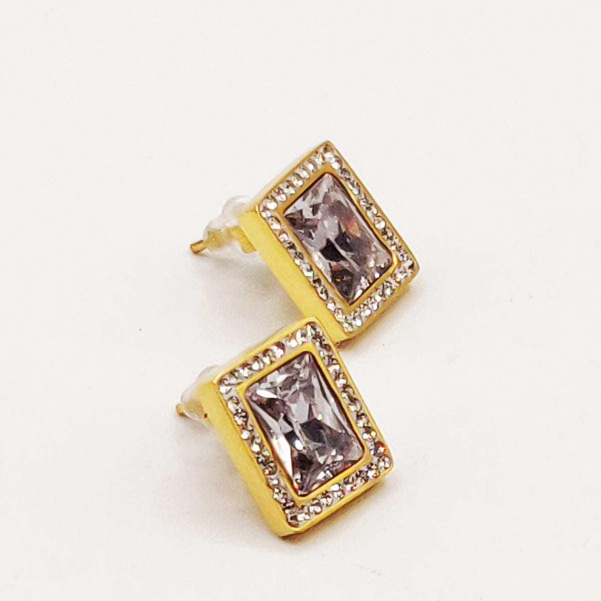 Boucles d'oreilles Cristaux Transparents Luxe