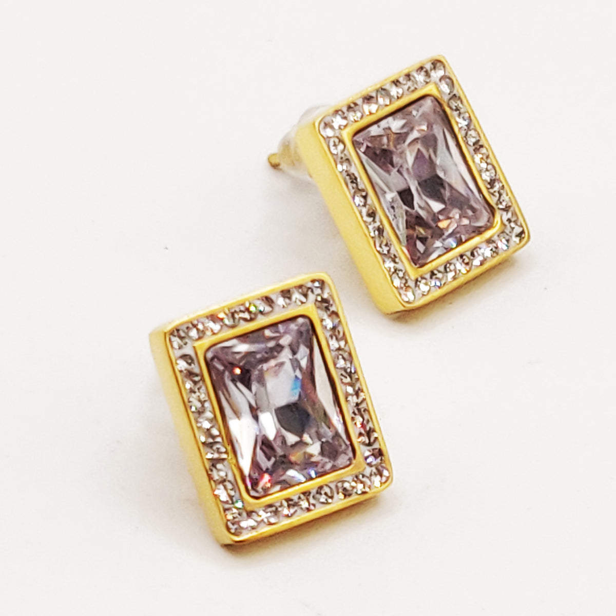 Boucles d'oreilles Cristaux Transparents Luxe
