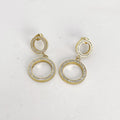 Boucles d'oreilles Double Cercles Cristaux