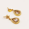Boucles d'oreilles Double Gouttes Coeur Diamant Luxe