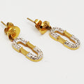 Boucles d'oreilles Double U Cristaux Luxe