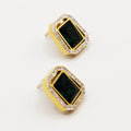 Boucles d'oreilles Cristaux Verts Luxe