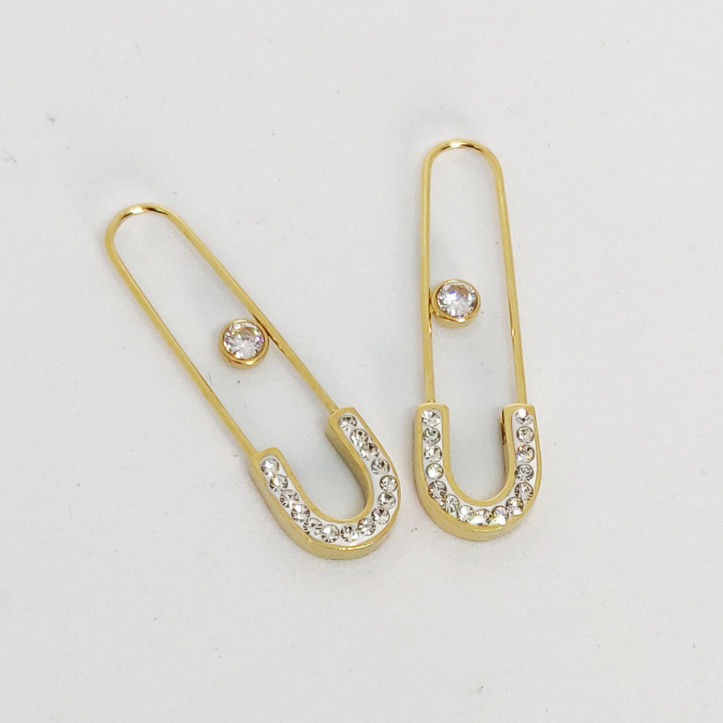 Boucles d'oreilles Épingles Cristaux