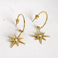 Boucles d'oreilles Étoile Cristal