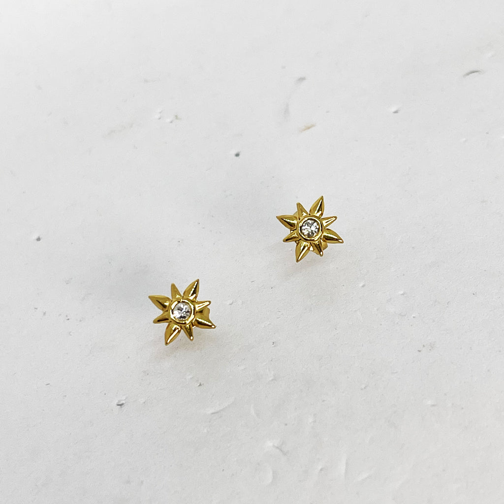 Boucles d'oreilles Étoiles Cristaux Simples