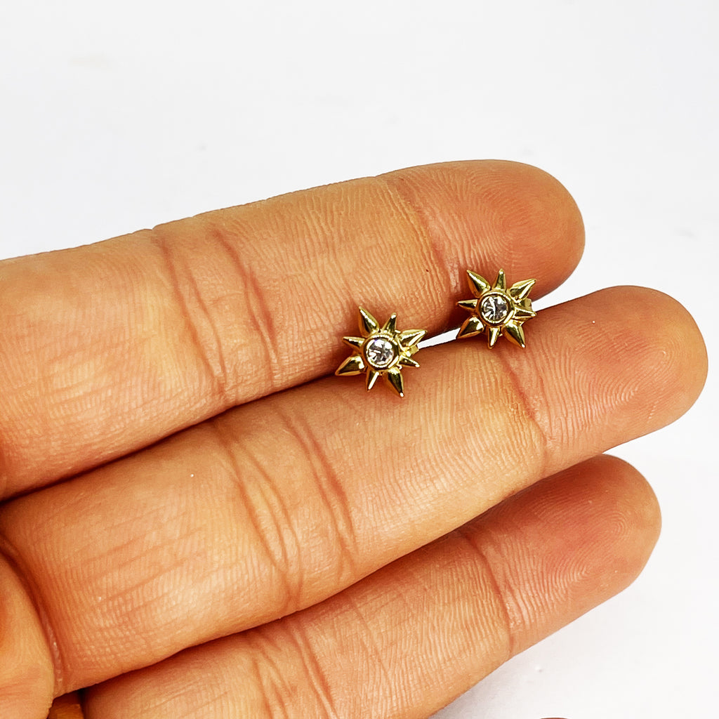 Boucles d'oreilles Étoiles Cristaux Simples