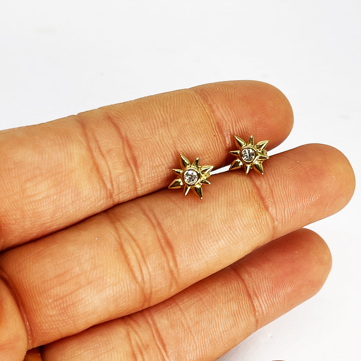 Boucles d'oreilles Étoiles Cristaux Simples