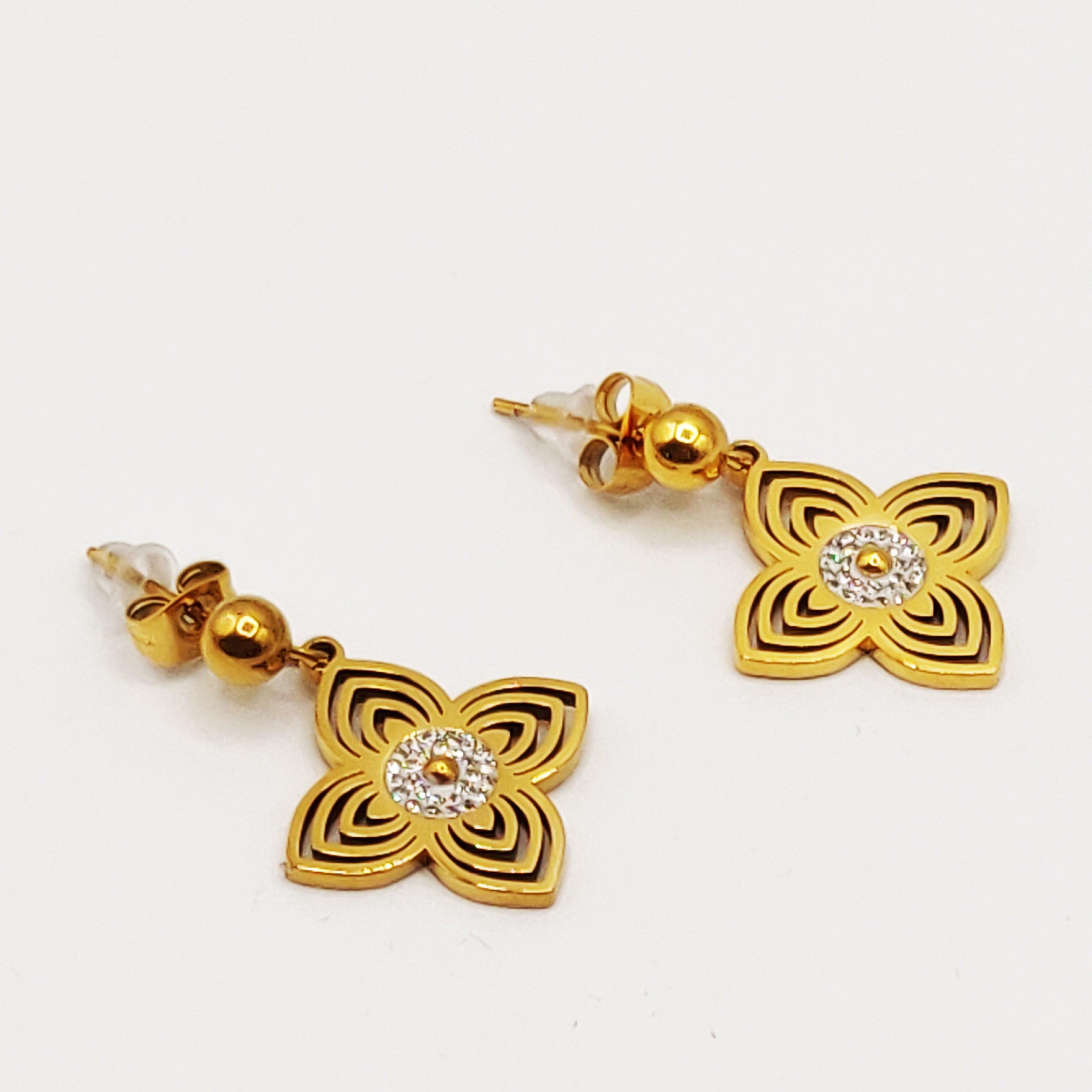 Boucles d'oreilles Fleur Design Oriental Luxe
