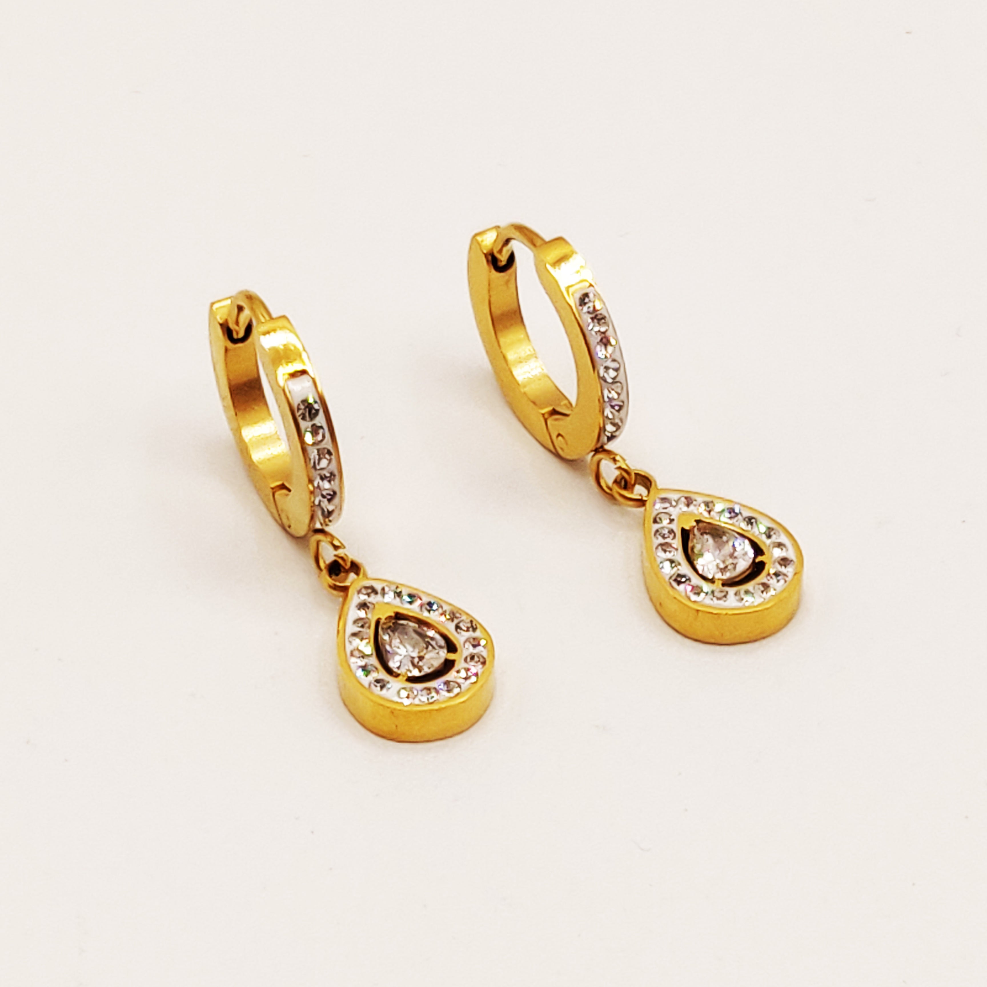 Boucles d'oreilles Gouttes Cristaux