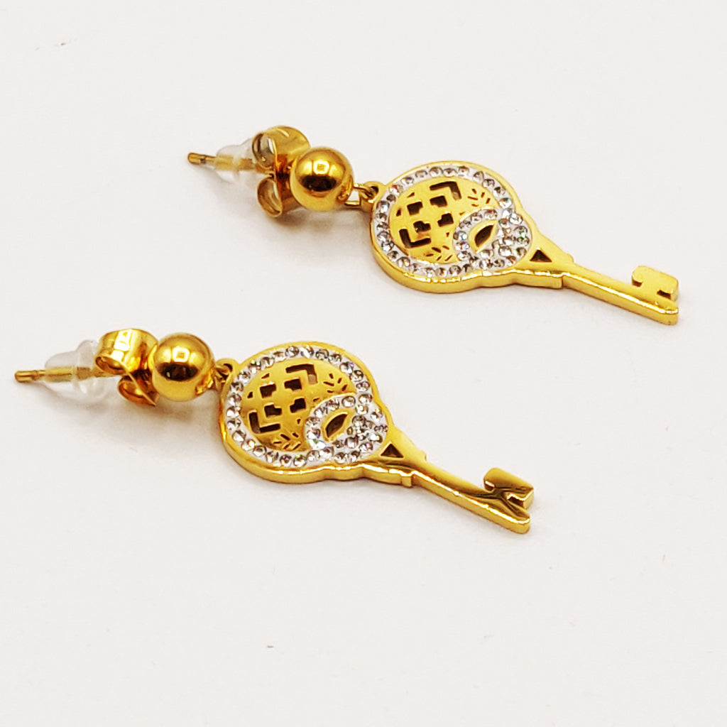 Boucles d'oreilles Grande Clé Design Luxe