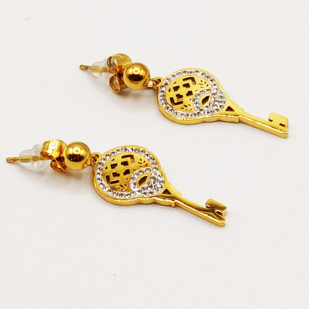 Boucles d'oreilles Grande Clé Design Luxe