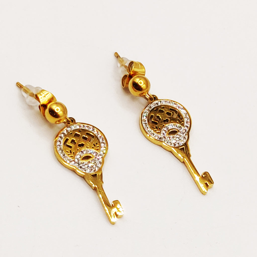 Boucles d'oreilles Grande Clé Design Luxe