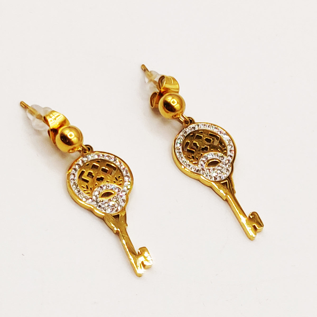 Boucles d'oreilles Grande Clé Design Luxe