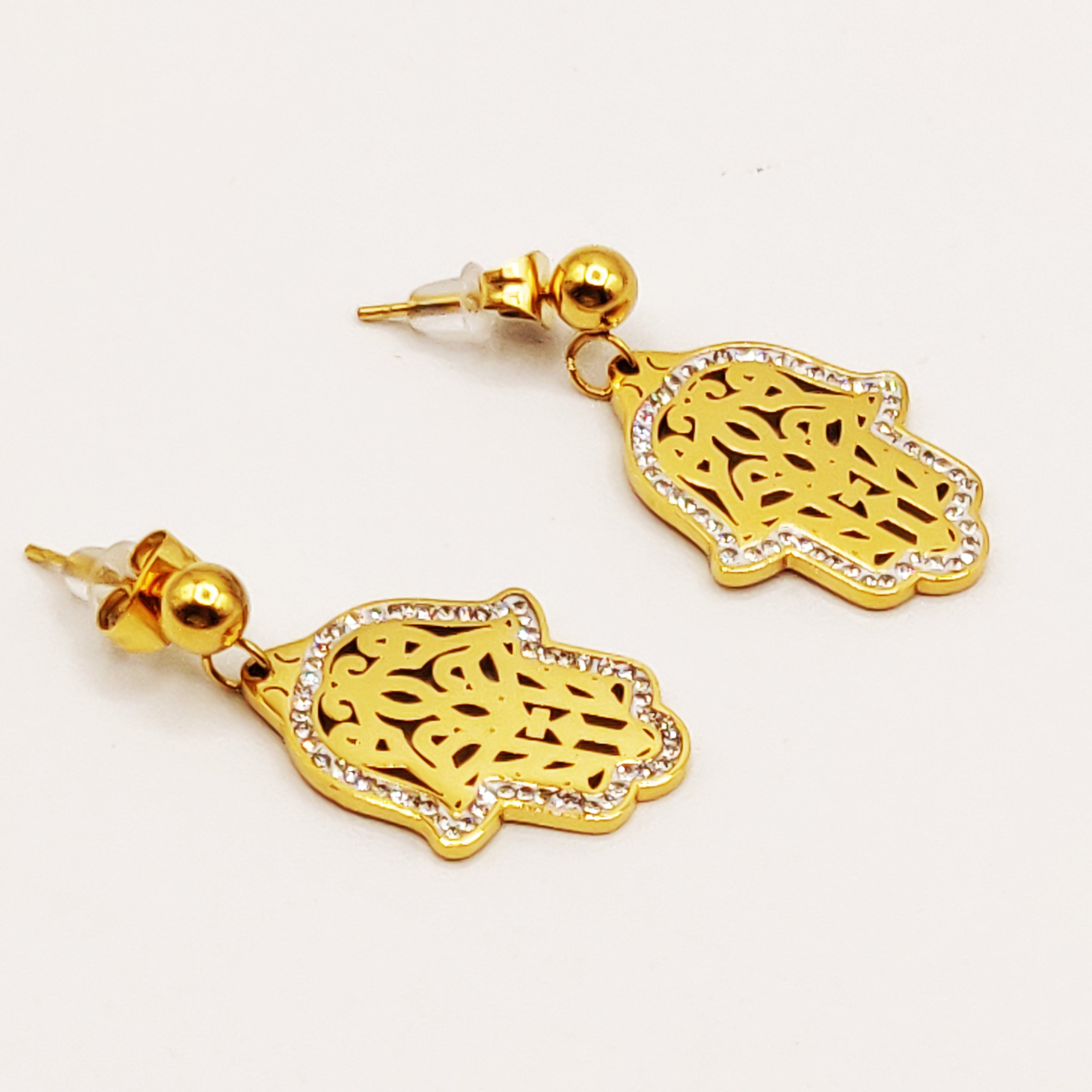 Boucles d'oreilles Grande Main de Fatma Design Luxe
