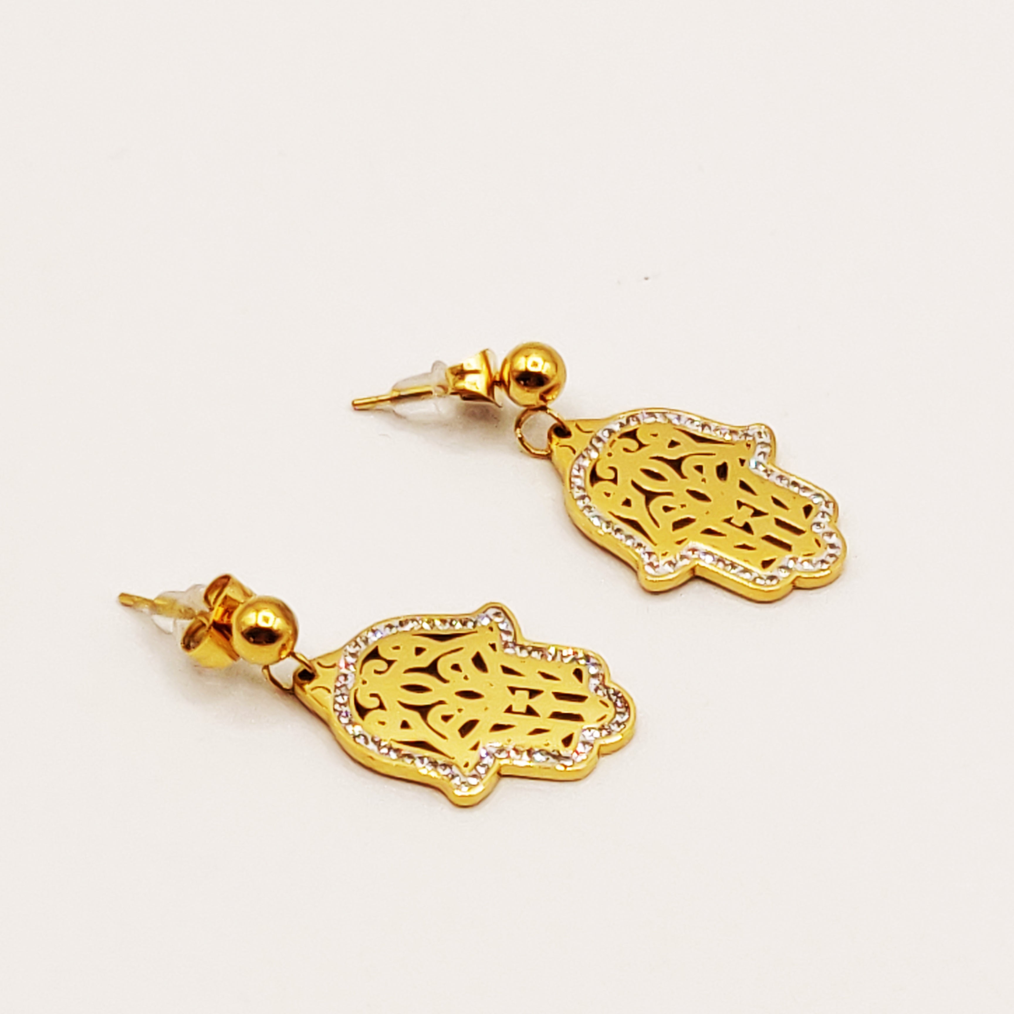 Boucles d'oreilles Grande Main de Fatma Design Luxe