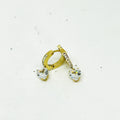 Boucles d'oreilles Gros Cristal Coeur