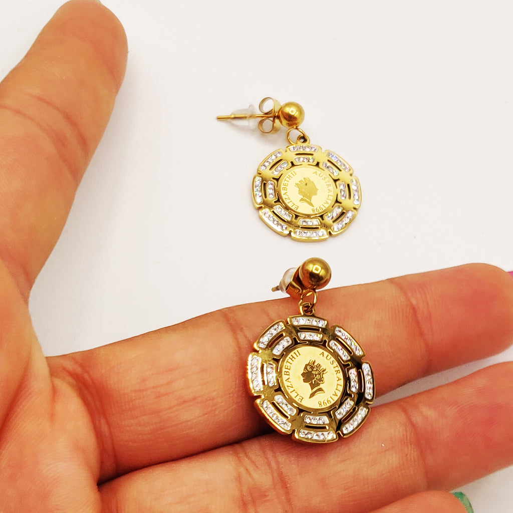 Boucles d'oreilles Louise Chaîne Carrée Luxe
