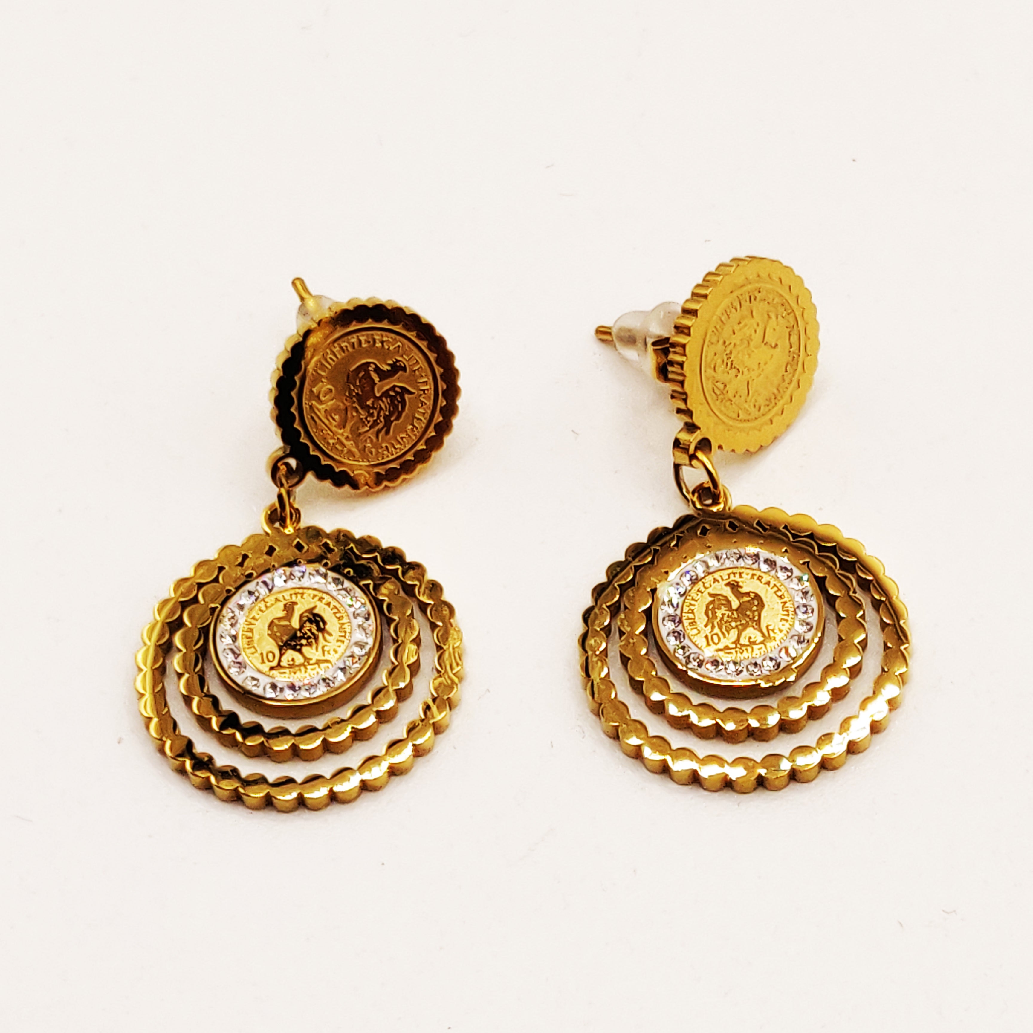 Boucles d'oreilles Louise Coq Royal Luxe