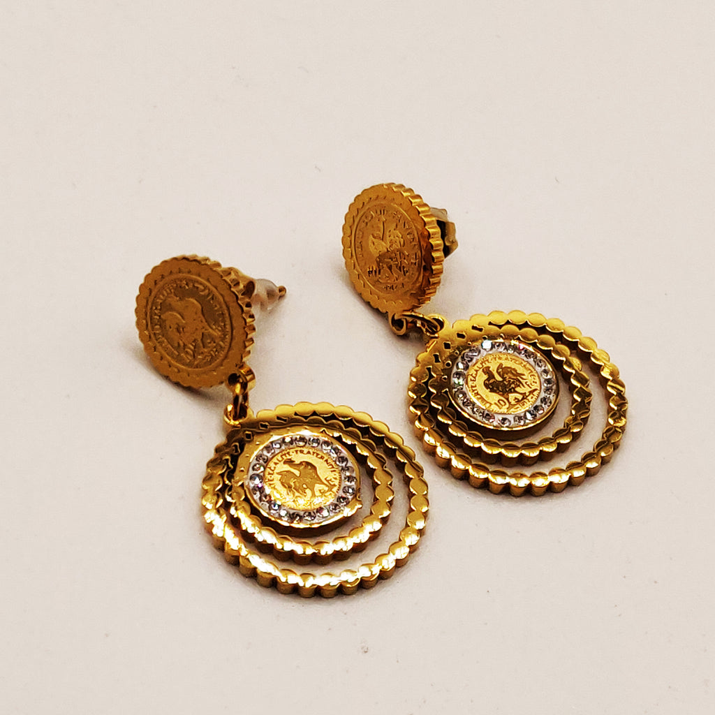 Boucles d'oreilles Louise Coq Royal Luxe