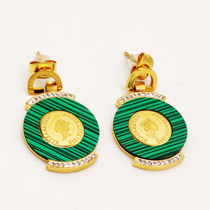 Boucles d'oreilles Louise Tour Vert Luxe