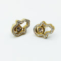 Boucles d'oreilles Main de Fatma Tour Cristaux