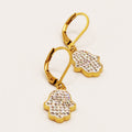 Boucles d'oreilles Mains de Fatma Cristaux Luxe