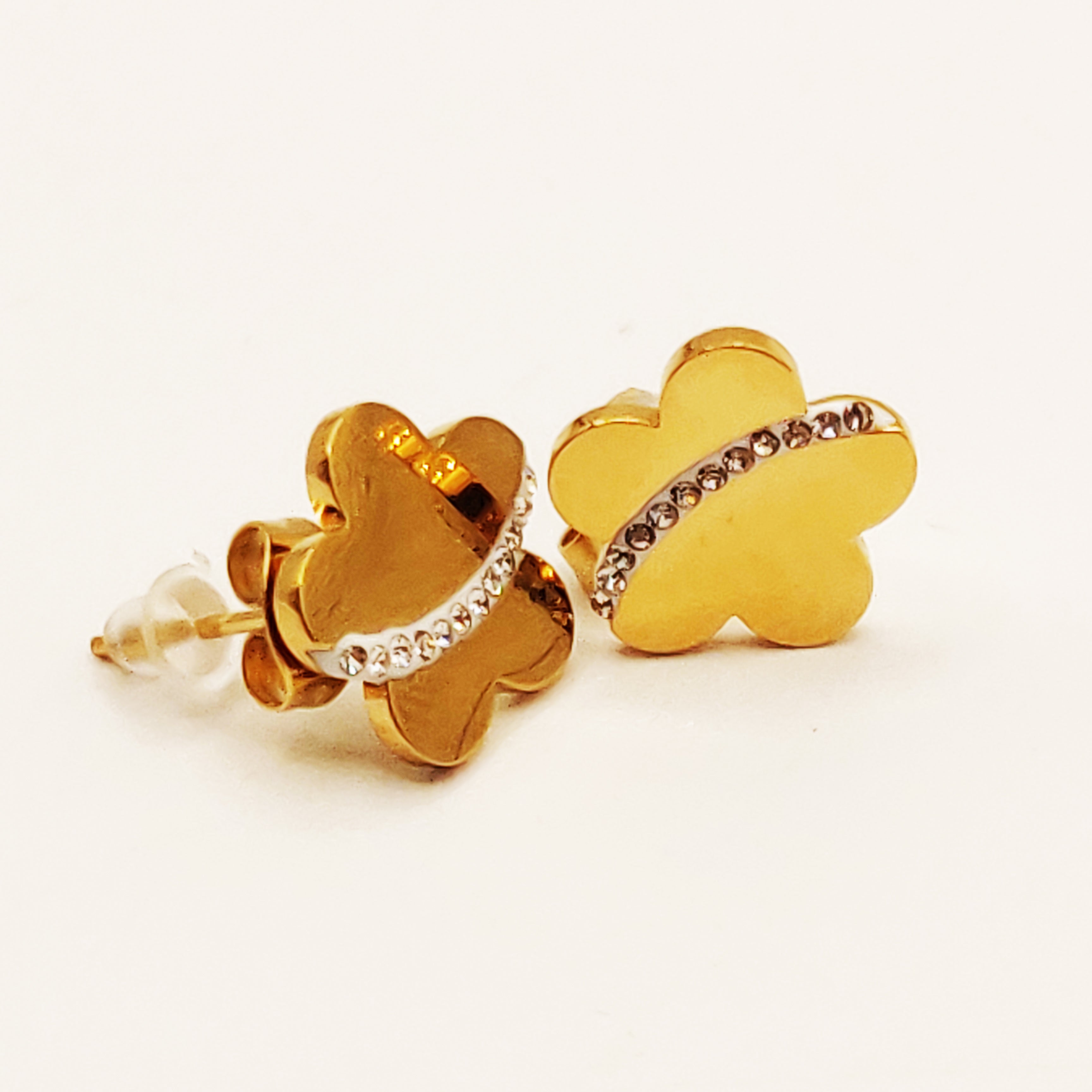 Boucles d'oreilles Marguerites Ligne Cristaux Luxe