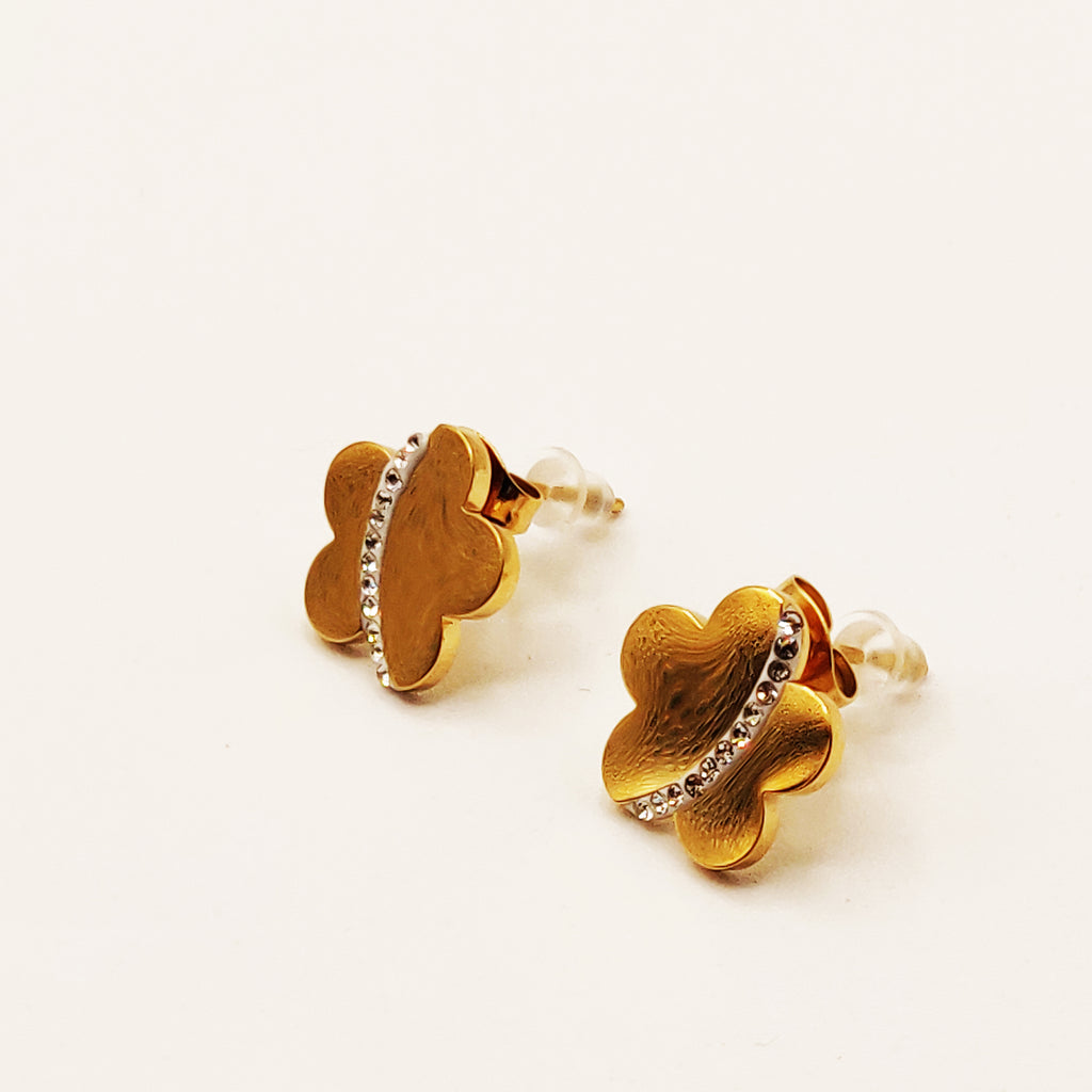 Boucles d'oreilles Marguerites Ligne Cristaux Luxe