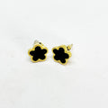 Boucles d'oreilles Marguerites Noires Petites