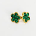 Boucles d'oreilles Marguerites Vertes