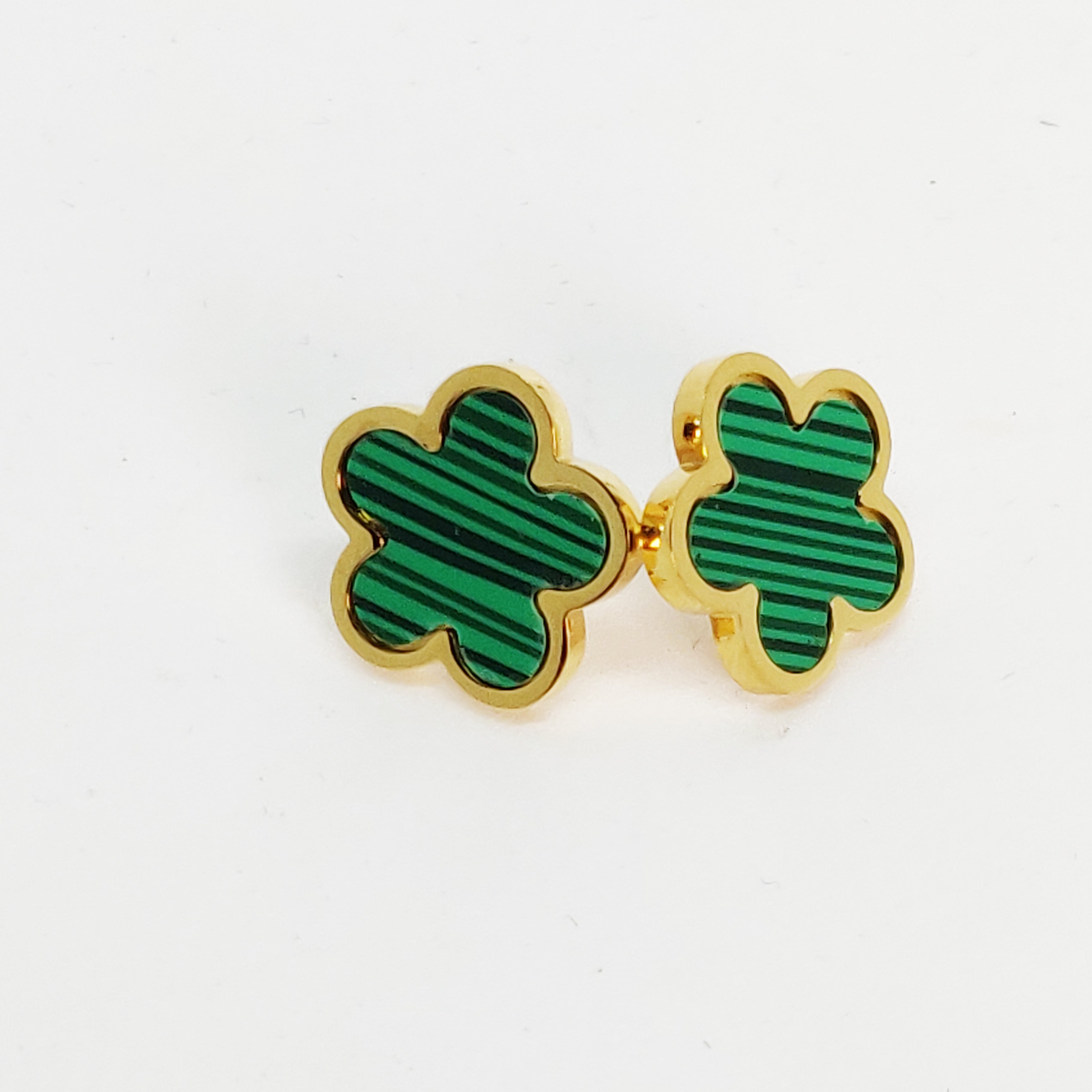 Boucles d'oreilles Marguerites Vertes