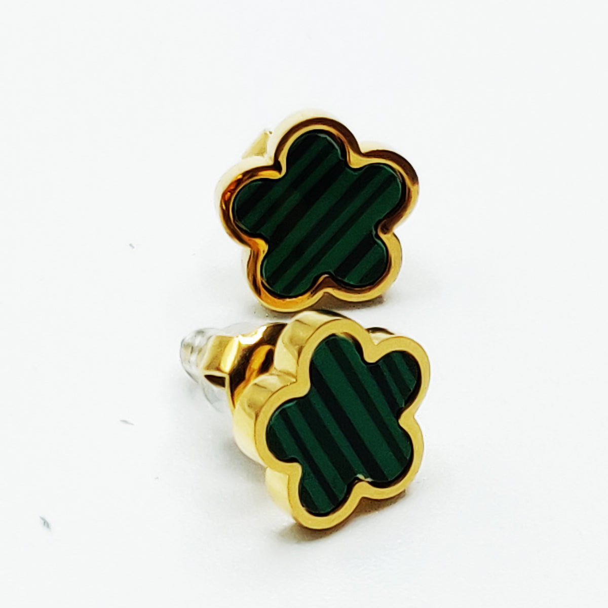 Boucles d'oreilles Marguerites Vertes Petites
