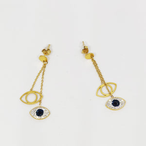 Boucles d'oreilles Mauvais Oeil Longues