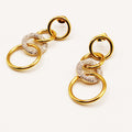 Boucles d'oreilles Multi Anneaux Cristaux