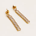 Boucles d'oreilles Multi Cristaux Transparents Luxe