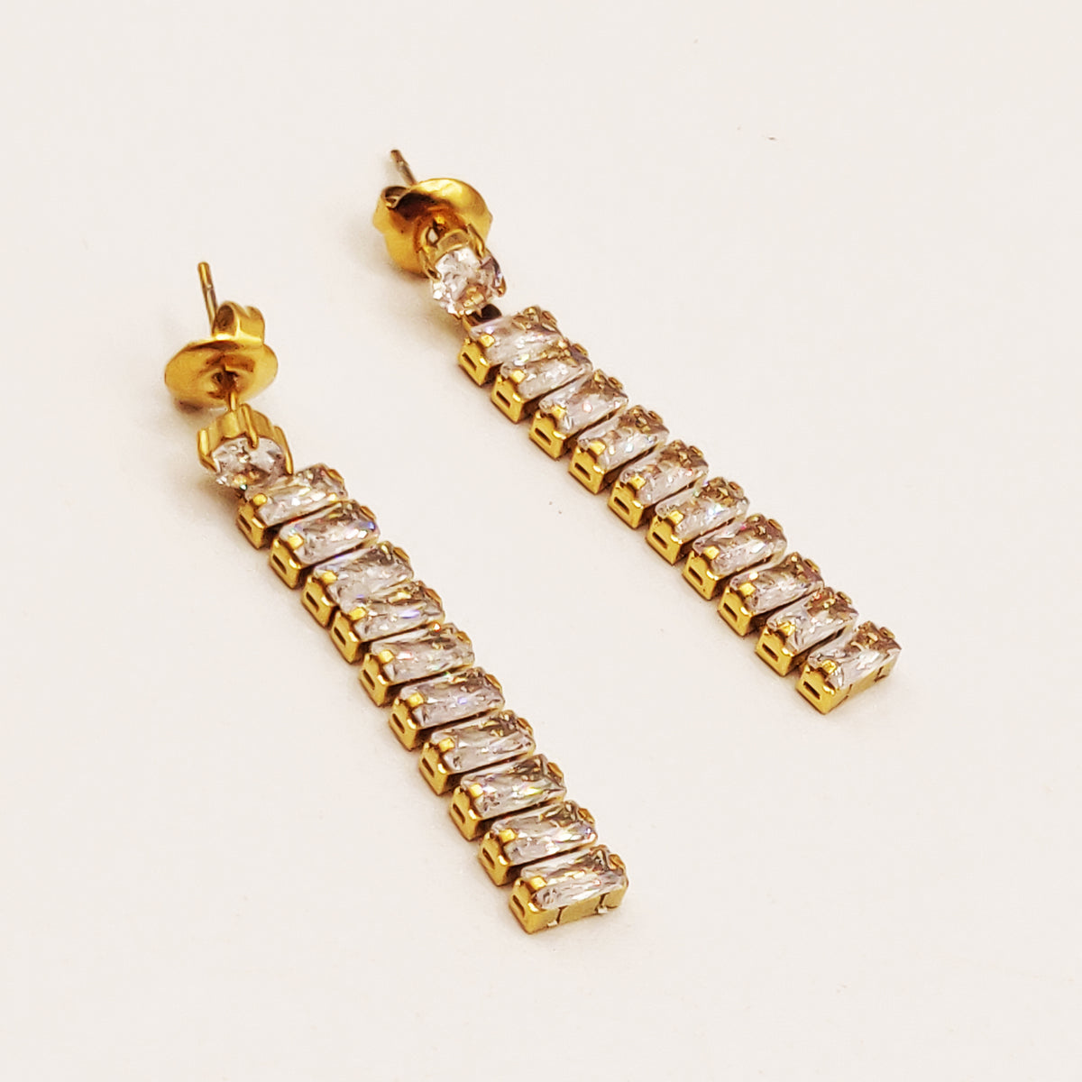 Boucles d'oreilles Multi Cristaux Transparents Luxe