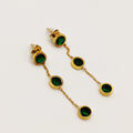 Boucles d'oreilles Multi Cristaux Verts