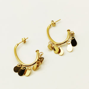 Boucles d'oreilles Multi Gouttes Dorées