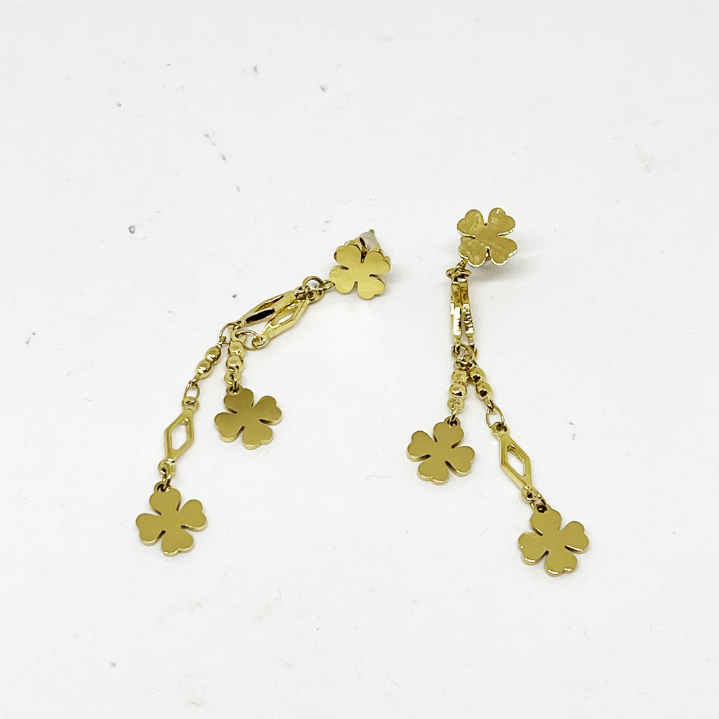 Boucles d'oreilles Multi Trèfles à 4 Feuilles Simples