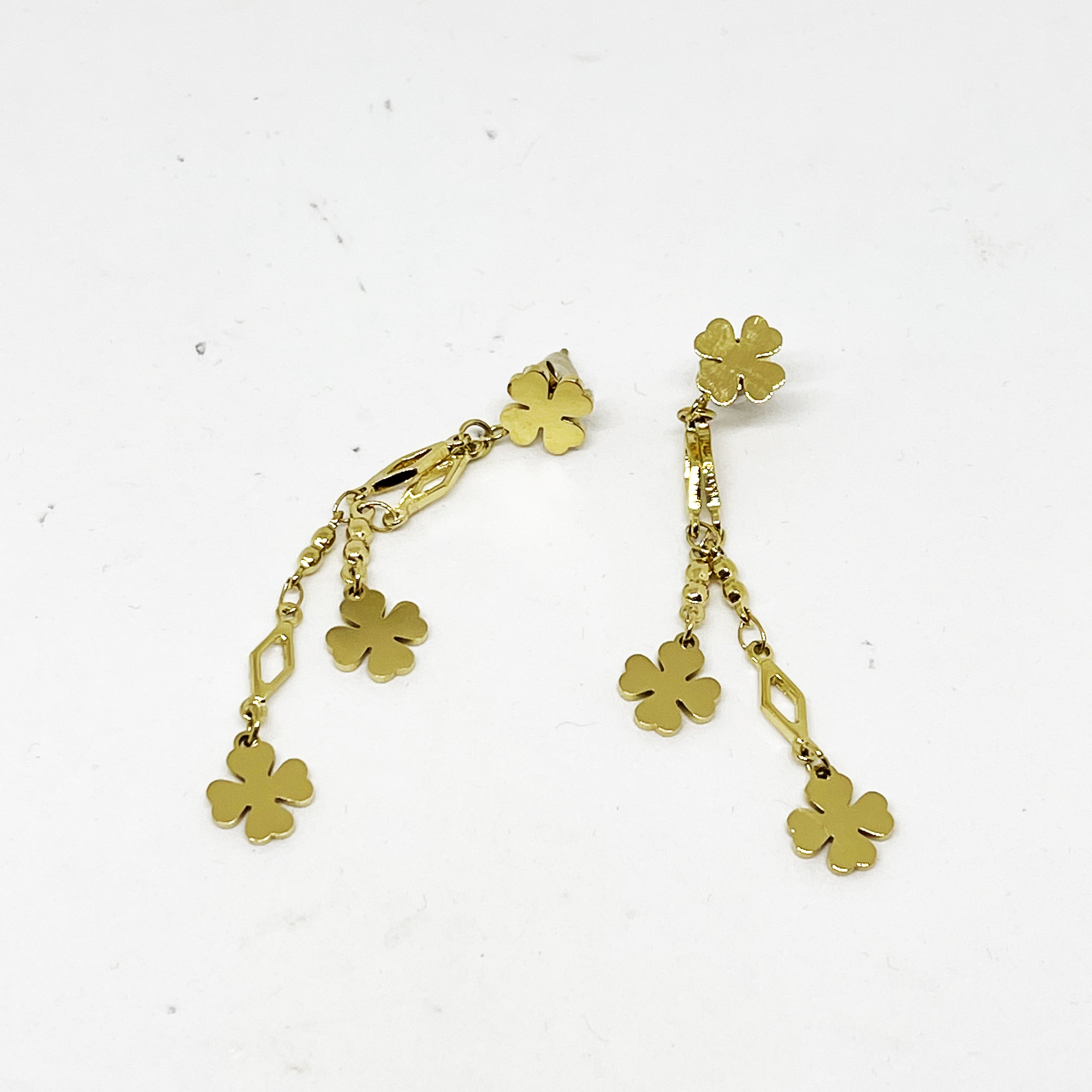Boucles d'oreilles Multi Trèfles à 4 Feuilles Simples