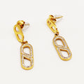 Boucles d'oreilles Ovales Coupés Cristaux